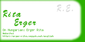 rita erger business card